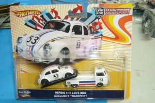 Hot Wheels Team Transport Herbie The Love Bug Vw Classic Bug & Vw T1 Pickup Rare
