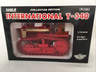 Ih International T340 Crawler Tractor 1:16 Ertl Toy 1995 Case Collector Edition