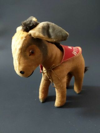 Antique Vintage Steiff Donkey Win With Me Political Very Old 6 "