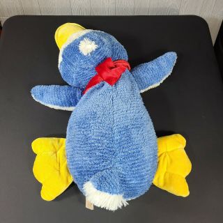 DanDee Collectors Choice Plush Duck Blue Yellow Stuffed Animal Red Bow 28” 3