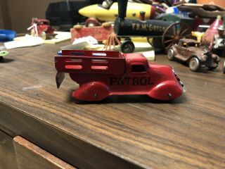 Antique Marx Toy Pressed Steel Tin Red Truck