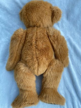 Vtg German Teddy Bear 13” Brown Mohair Center Seam Jointed Leather Paws Steiff? 3
