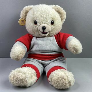 Vintage 1986 Russ Snuggle Teddy Bear Plush With Sweatsuit Lever Brothers 3146