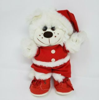12 " Vintage Trappers Santa Claus Christmas Bear Stuffed Animal Plush Toy Lovey