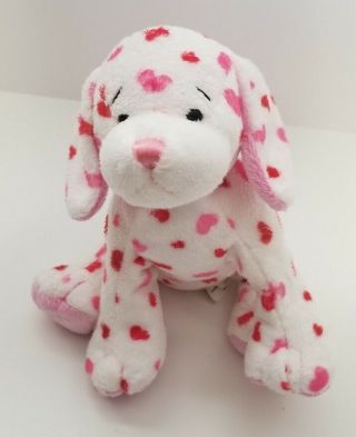 Webkinz Love Puppy Plush Only No Code White Pink Red Hearts