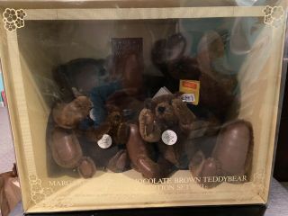 Steiff 1983 Chocolate Collectors Edition Set Of 4,  Nrfb Teddy Bear Family