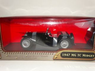 Road Signature 1947 Mg Tc Midget Roadster Black 1:18 Scale Diecast Model Car