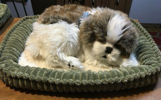 Perfect Petzzz Shih Tzu “breathing” Stuffed Animal Furreal Type Toy Puppy Dog