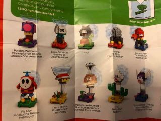 Lego Mario Series 2 Complete Set Of 10 Character Figures From Blind Bags