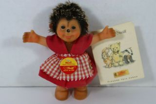 Vintage - Steiff - Mucki Hedgehog Girl Doll - 5” - With Tag Ships