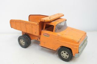 Vintage Tonka Orange Dump Truck Pressed Steel Model Mound Minn Usa Toy