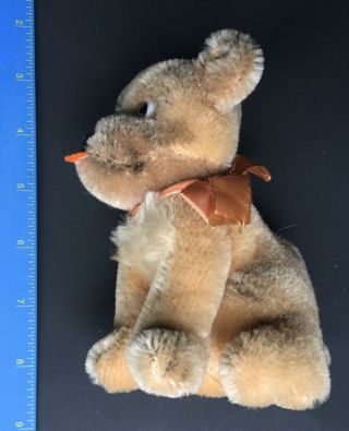 Vintage Steiff MOPSY Puppy Dog mohair - swivel head - tongue out Ear Button Missing 2
