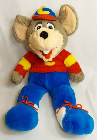 Vtg 18 " 1999 Chuck E Cheese Plush Mouse Stuffed Animal Prize Toy 90s Kids Stuff