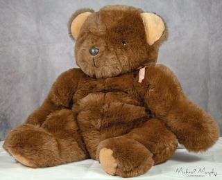America Wego Inc Vintage Brown Teddy Bear 1982 Large Stuffed Animal Plush