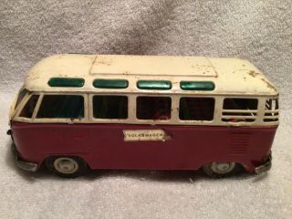 Vtg.  Toy Volkswagen Vw Bus Sign Of Quality Made In Japan 9 1/2 Inches Long 2014