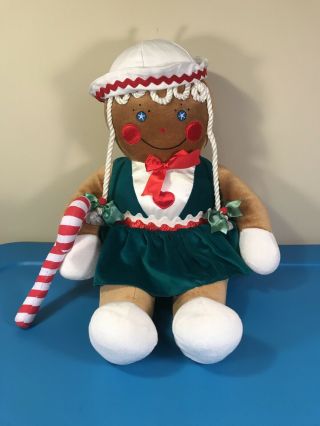 Target Christmas Holiday Gingerbread Girl Plush Doll 21 " Jumbo 1990 Commonwealth