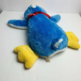 DanDee Collectors Choice Plush Duck Blue Yellow Stuffed Animal Red Bow 28” 3
