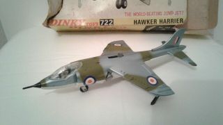 Dinky Toys 722 RAF Hawker Harrier Jet Fighter Plane 2