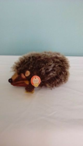 Vintage Steiff " Joggi " Hedgehog 5 Inches Pin And Tags 1670/10