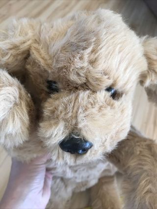 Vintage 1985 Gund Muttsy Lying Golden Puppy Dog Plush 20” Lovey Stuffed Toy 3