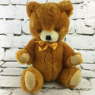 Vintage Kuddle Toy Fully Jointed Teddy Bear Plush Golden Brown Collectible 12”
