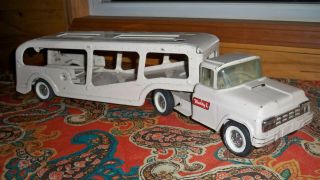 Vintage Buddy L Car Carrier Transport Toy Truck Pressed Steel