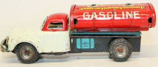 Vintage Japanese Tin Friction Small " Gasoline " Truck