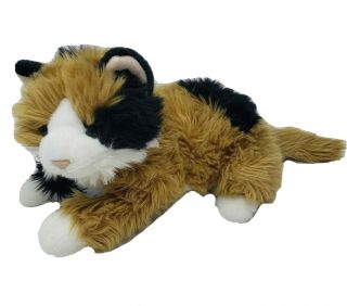 12 " Ty 2000 Carley Classic Calico Kitty Cat Orange & Black Stuffed Animal Plush