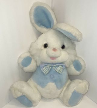Main Joy Ltd Plush Easter Bunny Rabbit 21 " Blue White Bow Tie Stuffed Toy Animal