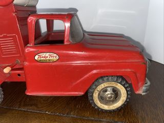 Vintage 1961 Tonka Toys Mound,  MN Red Cement Mixer Truck Pressed Steel ASIS 3