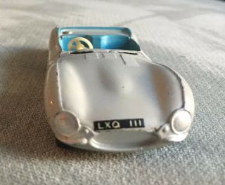 Vintage Tri - Ang Spot - On No 107 Jaguar Xk Ss 1:42 Scale Die - Cast Car Grey & Blue