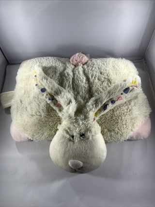 Vhtf 2011 Limited Edition 16 " White Thumpy Bunny Plush Pillow Pet Polkadot Ears