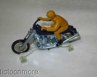 Vintage Hotwheels Redlines Rrrumblers Road Hog Blue W/ Rider & Track Rack