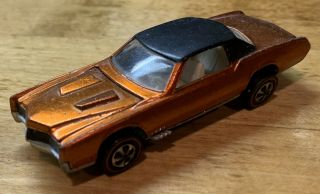 Hot Wheels Vintage Redline 1968 Custom Eldorado Orange Mattel Die - Cast Model Car