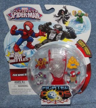 Marvel Ultimate Spider - Man 2012 Series 1 Fighter Pods 4 Pack Set 14