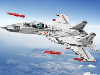 1186pcs J15 Flying Shark Carrier Aircraft Fighter Building Blocks Toy Model Gift
