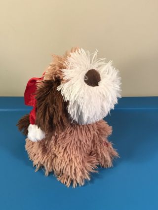 8 " Animated Dog Plush W/ Santa Hat Dances In Circle To Christmas Music See Video