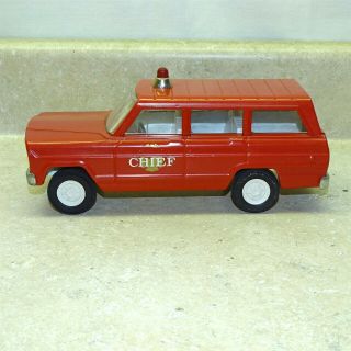 Vintage Mini Tonka Fire Chief Truck,  Jeep,  Pressed Steel Toy