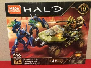 Mega Construx Halo 10 Year Anniversary Warthog Run With Master Chief And Arbiter