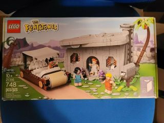 Lego 21316 The Flintstones House,  Car,  And Mailbox Fred Rare