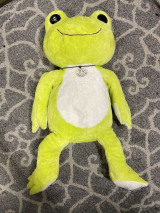 Pickles The Frog Green Nakajima Beanie 22 " Large Plush Stuffed Toy Doll Japan