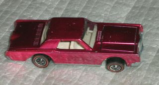 Hot Wheels Redline Custom Continental Mark III 3 1968 Red Color Vintage Car 3
