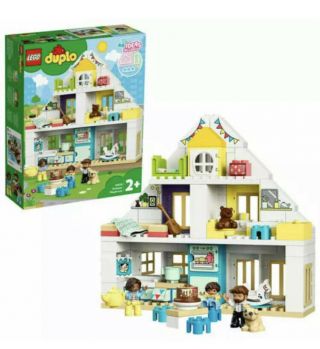 Lego Duplo Town Modular Playhouse 10929 Dollhouse With Furniture And A Family,