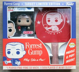Funko Pop Forrest Gump Blue Outfit With Ping Pong Paddle Box,  Protector
