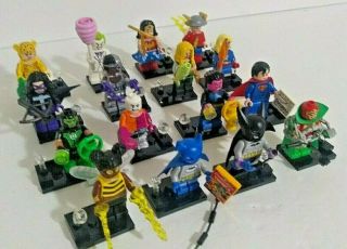 Lego Dc Superhero/villain Batman Minifigures Series 1 Complete Set 16 W/bags