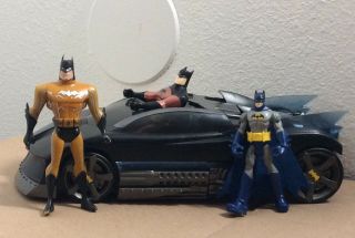 Batman The Animated Series Batmobile With Lights And 3 Batman Action Figures