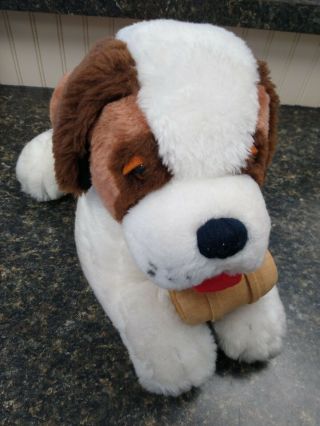 Vintage Dakin St Bernard Plush Dog 1977 Stuffed Animal Toy Chalet - St.  Bernard