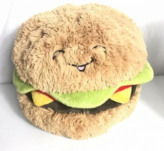 Big Squishable Cheeseburger Burger Sandwich Stuffed Plush 17 " Comfort Food Euc