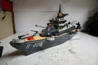 1960s Deluxe Reading Uss Battlewagon B/o Multi Function Battleship Toy As Found