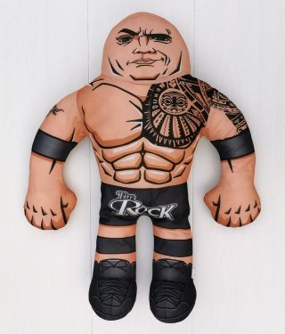 Wwe 2016 Wrestling Brawlin Buddies The Rock 26 " Soft Toy By Jakks Pacific.